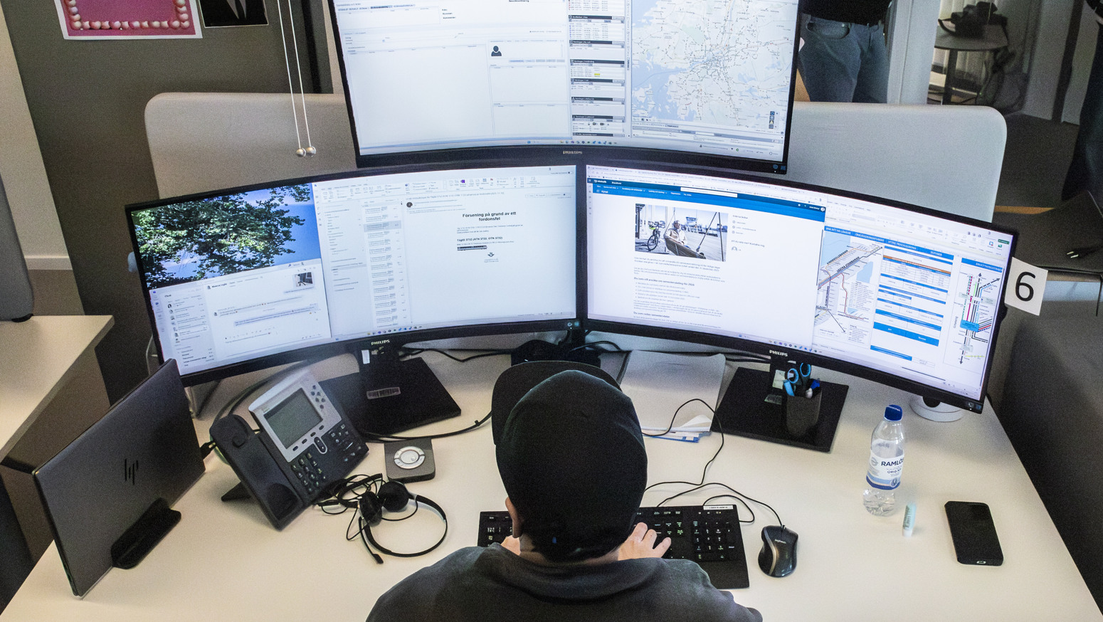Traffic Studio på skärmar hos Operativ Styrning.