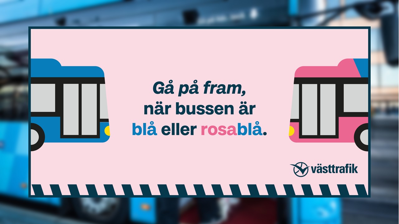 Reklamskylt gå på fram