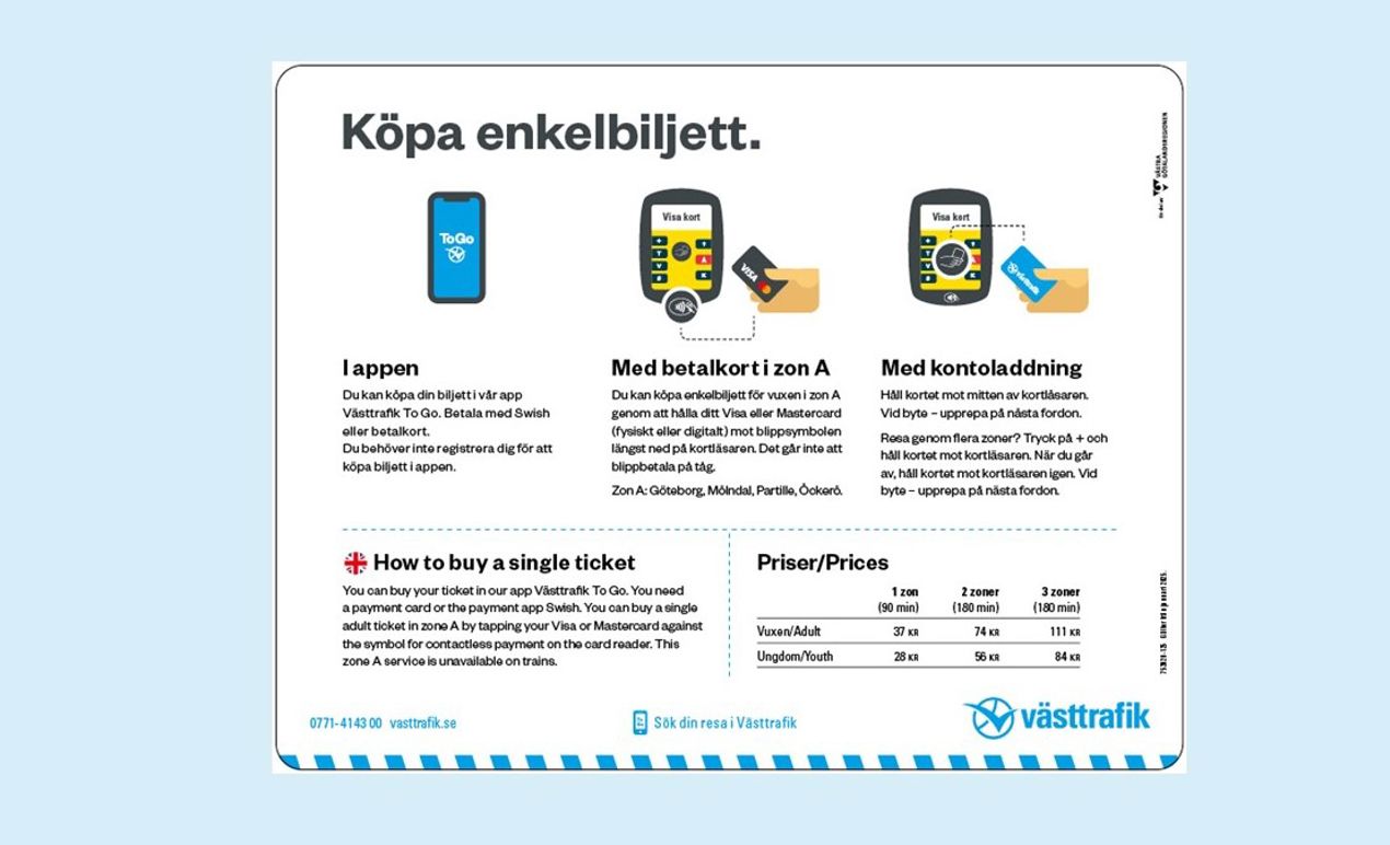 Prisdekal ombord på fordon